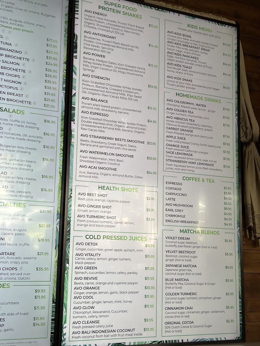 Avo Miami Menu - Image 5
